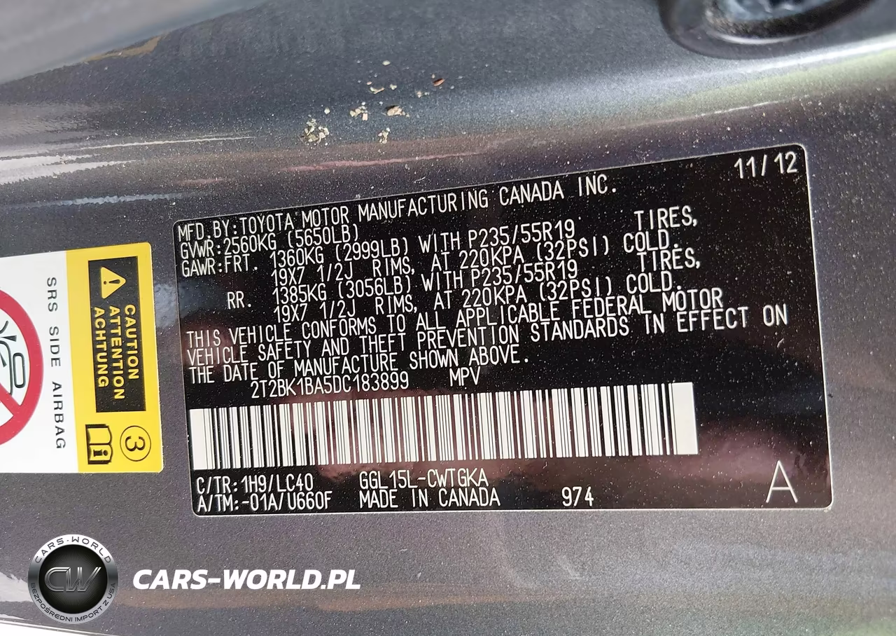 2013 Lexus Rx 350 VIN:2T2BK1BA5DC183899 - 9