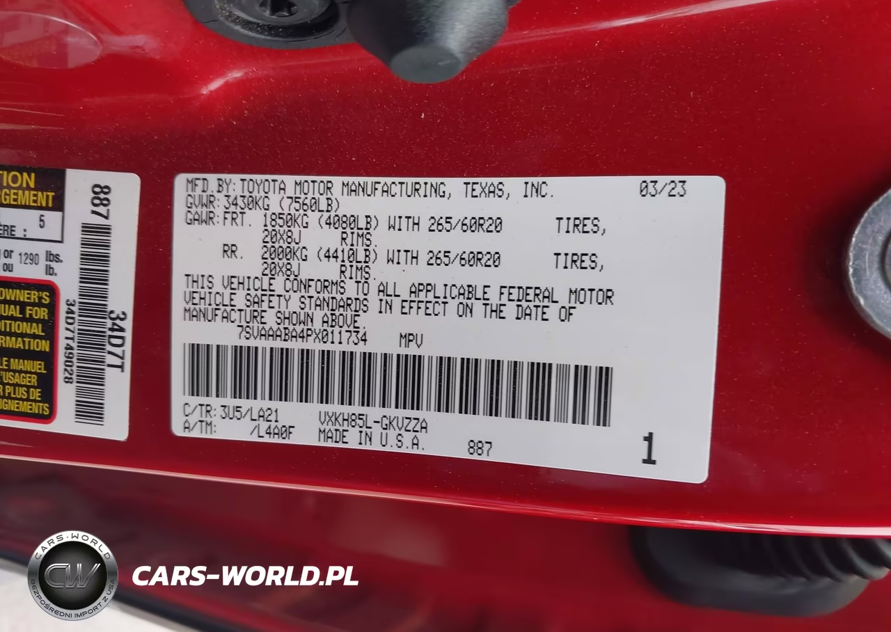 2023 Toyota Sequoia Platinum VIN:7SVAAABA4PX011734 - 9