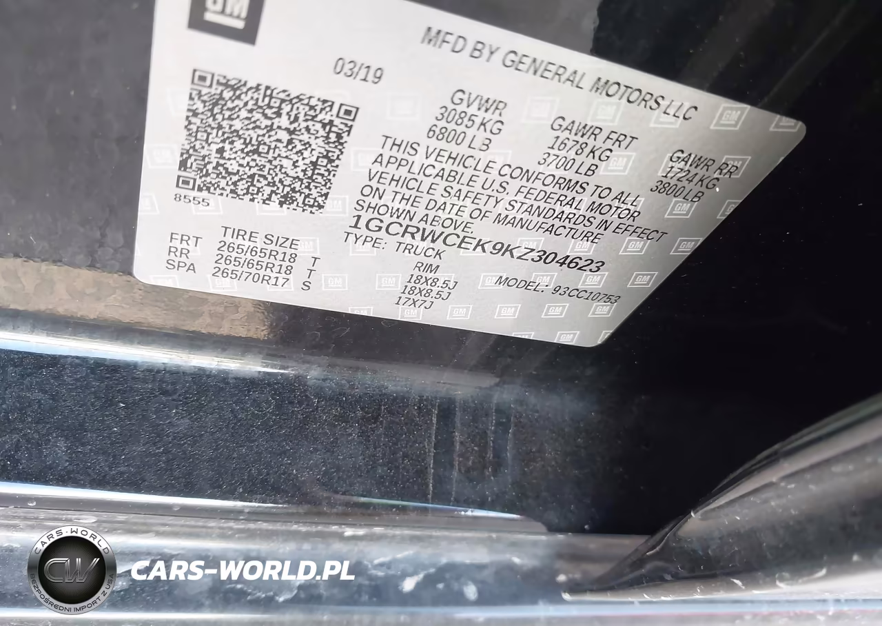2019 Chevrolet Silverado 1500 Lt VIN:1GCRWCEK9KZ304623 - 9