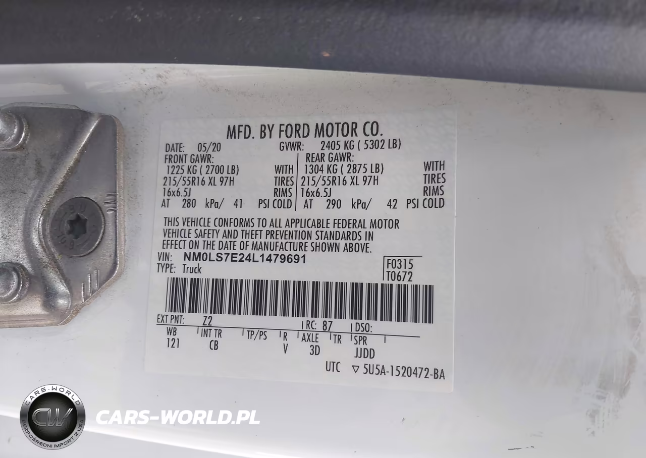 2020 FORD TRANSIT CONNECT XL CARGO VAN VIN:NM0LS7E24L1479691 - 9