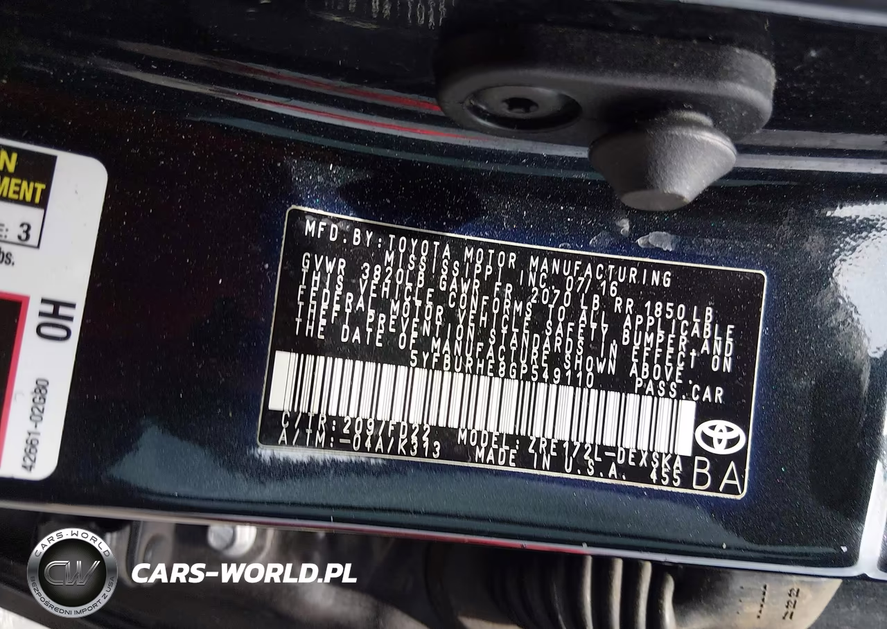 2016 Toyota Corolla S Plus VIN:5YFBURHE8GP549110 - 9