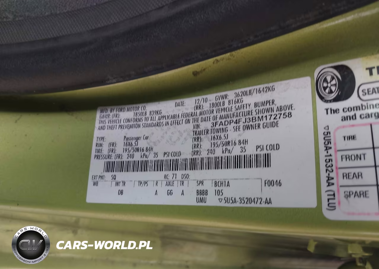 2011 Ford Fiesta Ses VIN:3FADP4FJ3BM172758 - 9