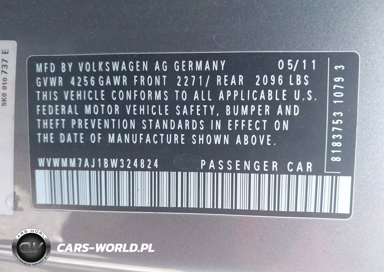 2011 Volkswagen Golf Tdi 2-Door VIN:WVWMM7AJ1BW324824 - 9