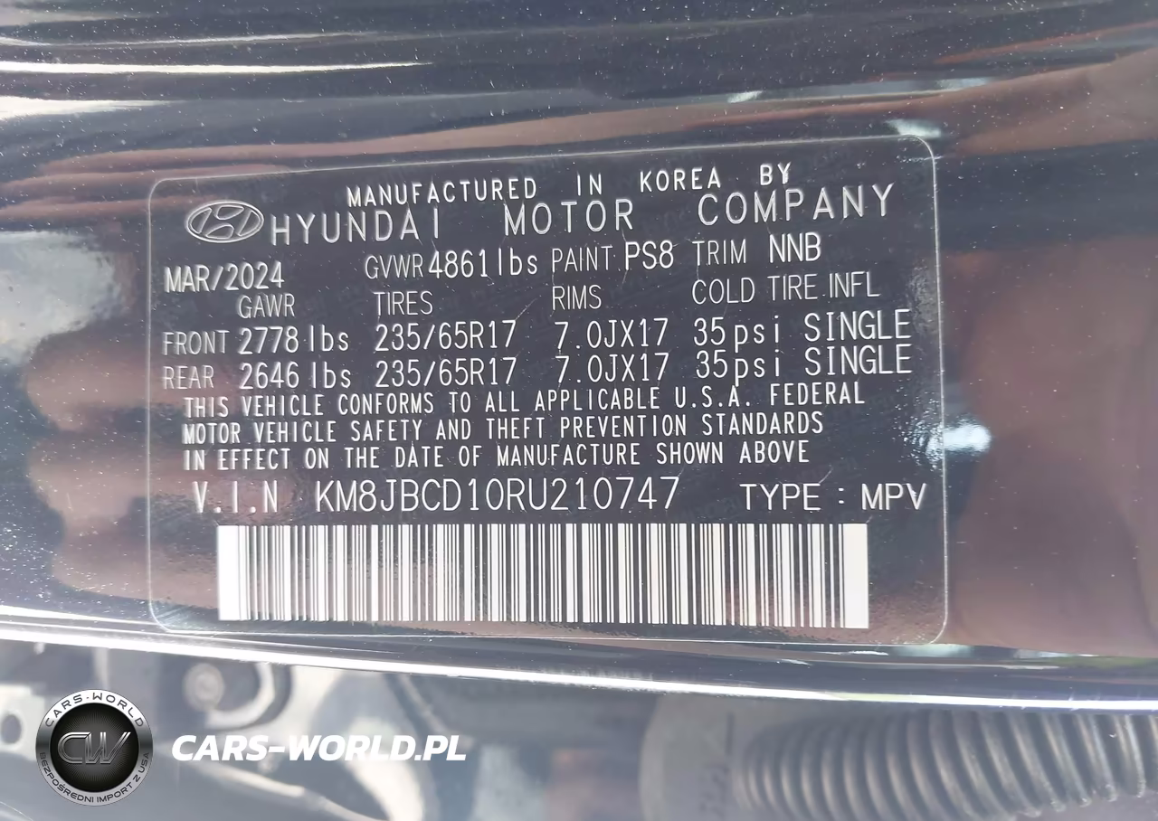 2024 Hyundai Tucson Hybrid Blue VIN:KM8JBCD10RU210747 - 9