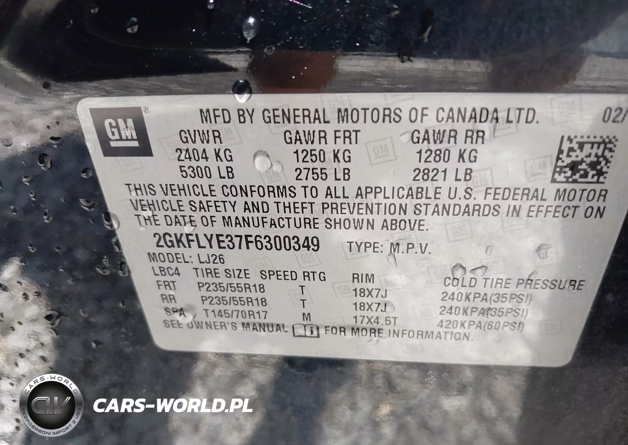 2015 GMC Terrain Slt-2 VIN:2GKFLYE37F6300349 - 9