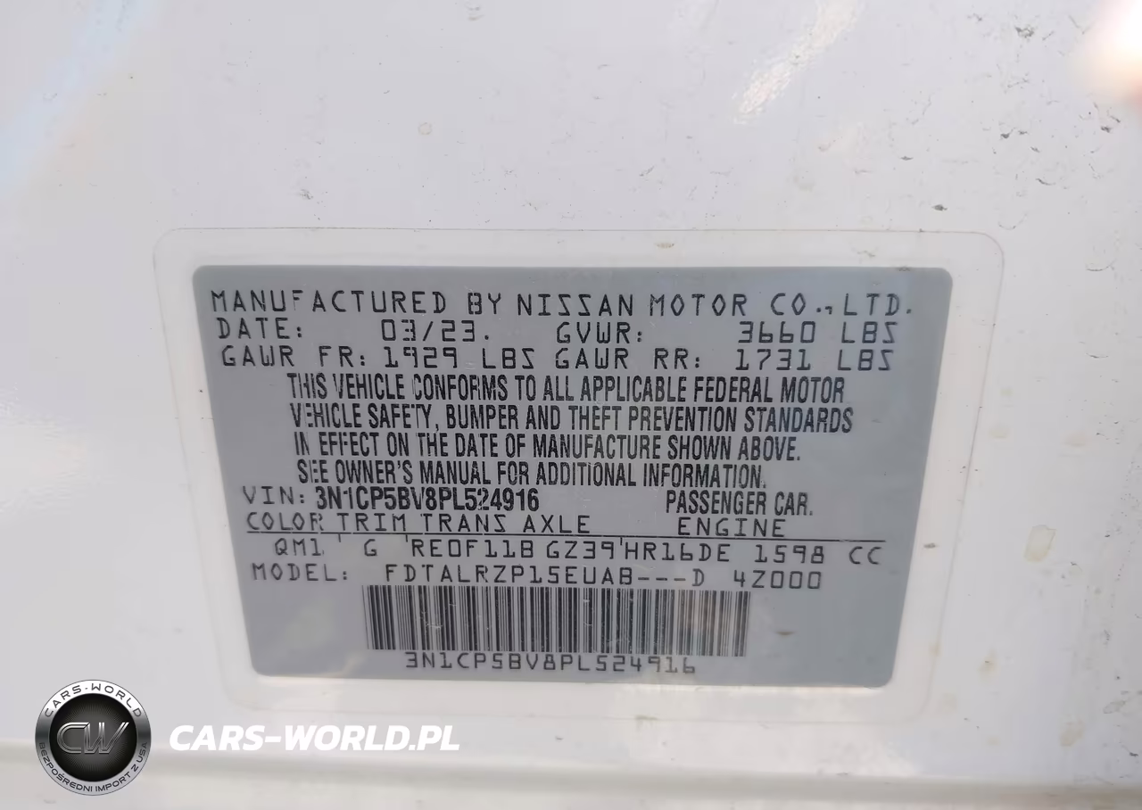 2023 Nissan Kicks S Xtronic Cvt VIN:3N1CP5BV8PL524916 - 9