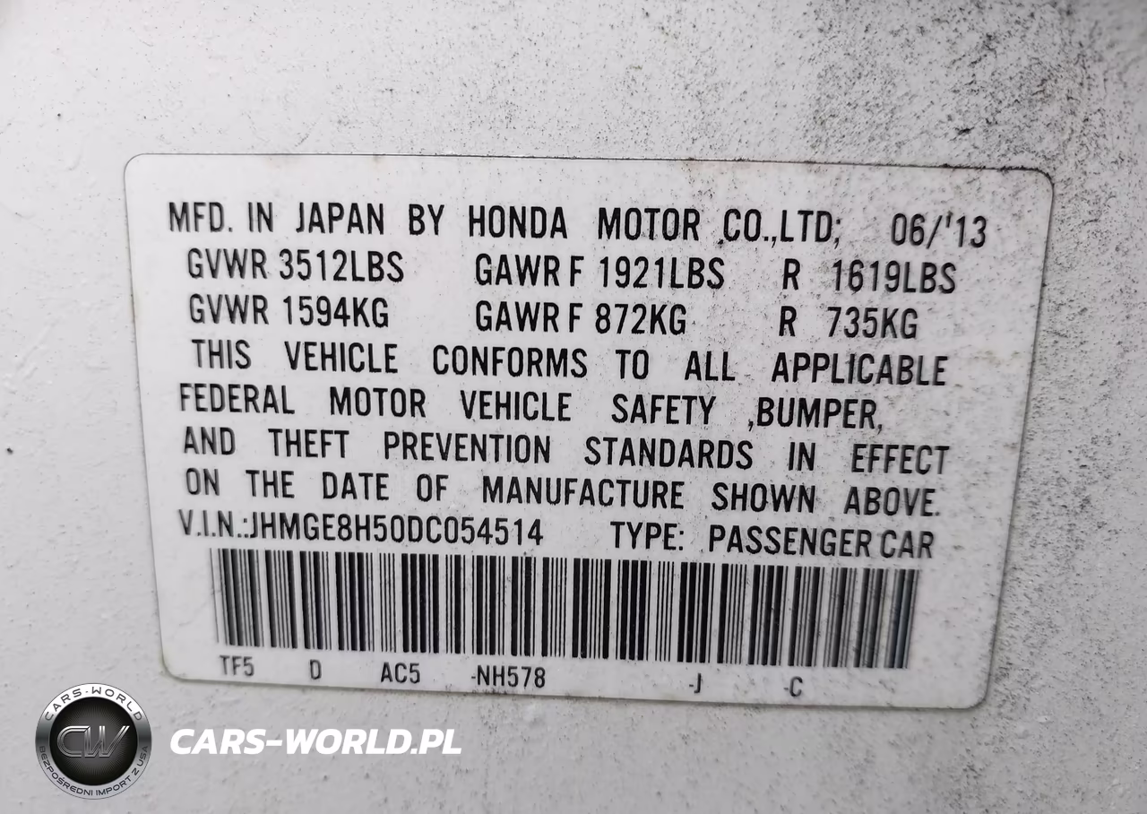 2013 Honda Fit Sport VIN:JHMGE8H50DC054514 - 9