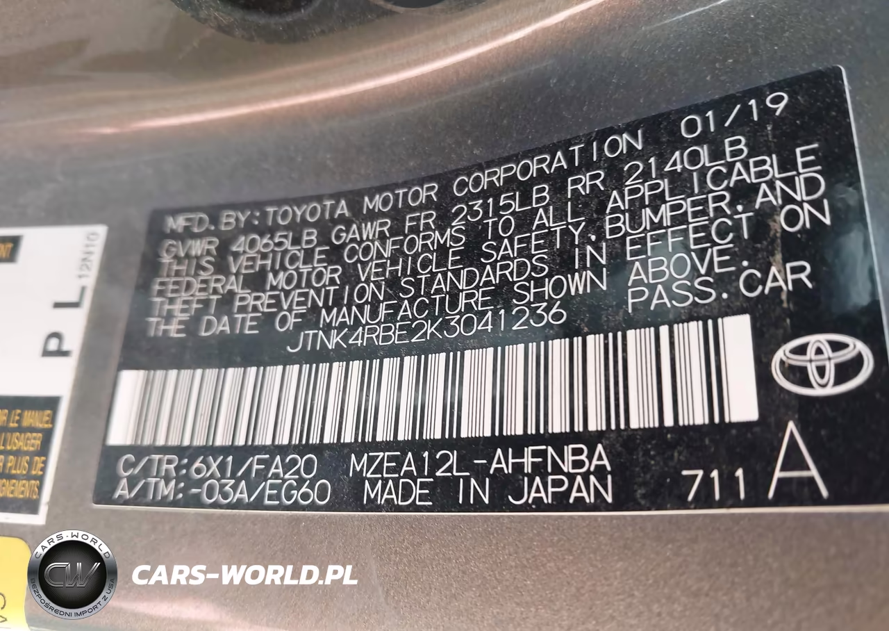 2019 Toyota Corolla Se VIN:JTNK4RBE2K3041236 - 9