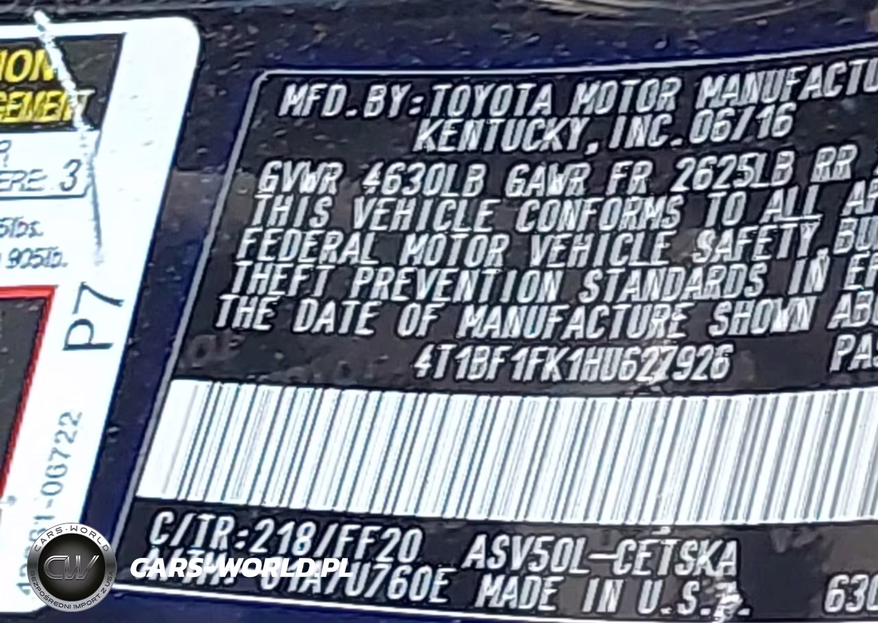 2017 Toyota Camry Se VIN:4T1BF1FK1HU627926 - 9