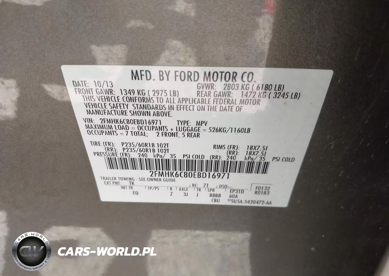 2014 Ford Flex Sel VIN:2FMHK6C80EBD16971 - 9