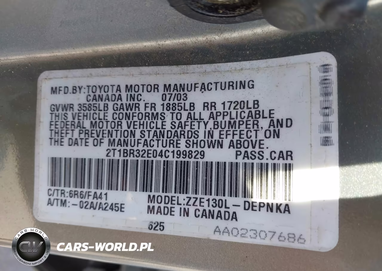 2004 Toyota Corolla Le VIN:2T1BR32E04C199829 - 9