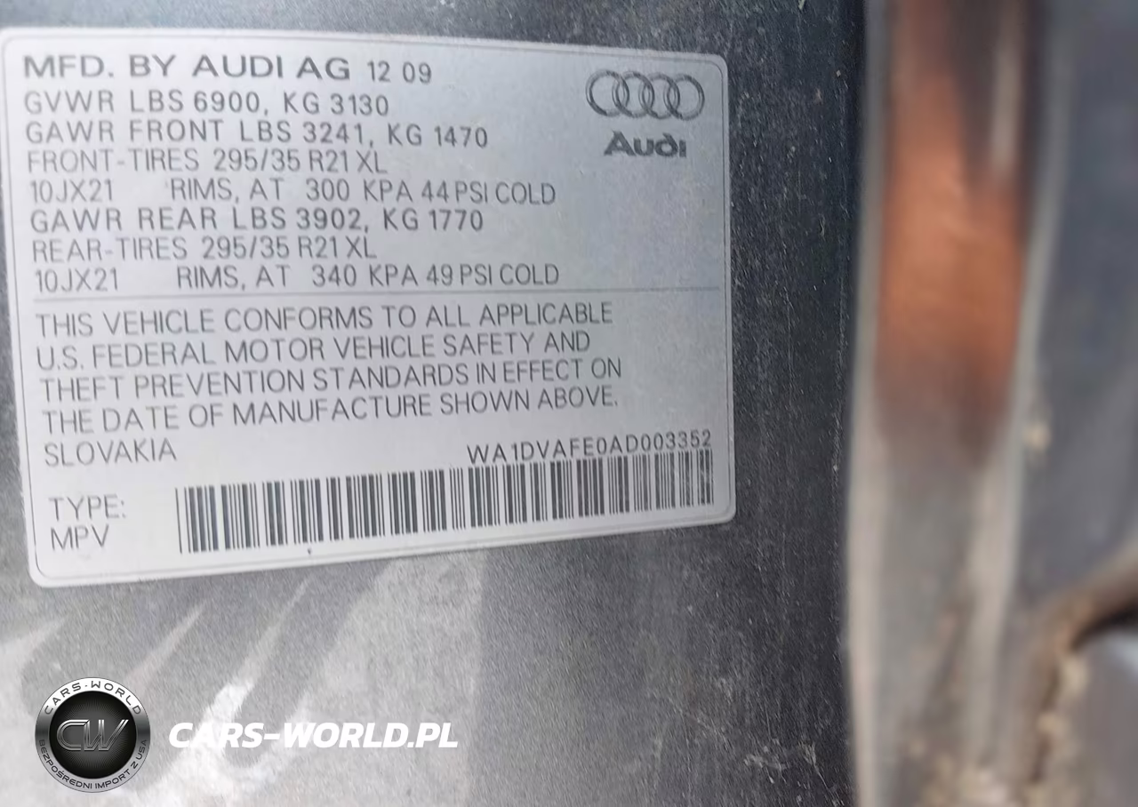 2010 Audi Q7 4.2 Prestige VIN:WA1DVAFE0AD003352 - 8