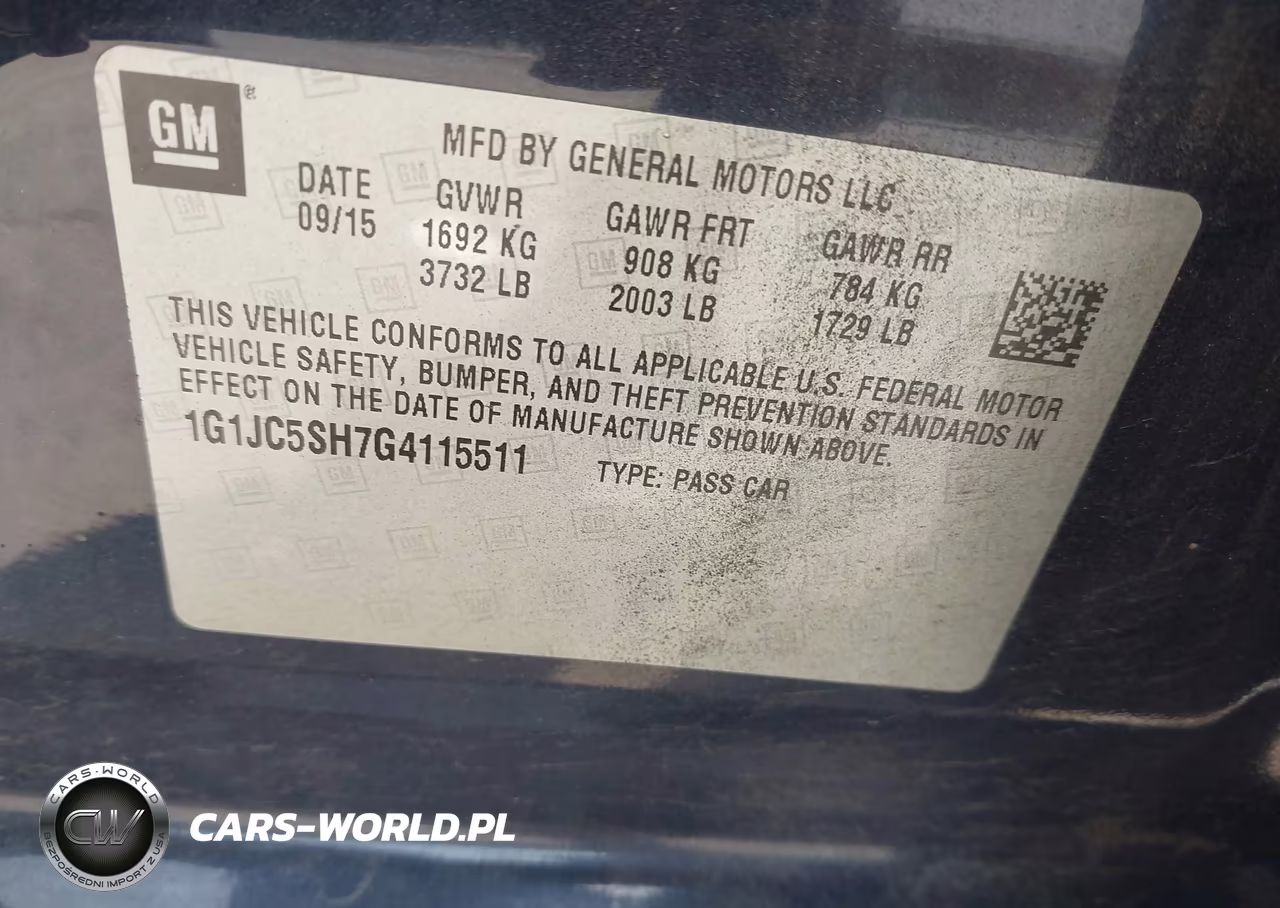 2016 Chevrolet Sonic Lt Auto VIN:1G1JC5SH7G4115511 - 9