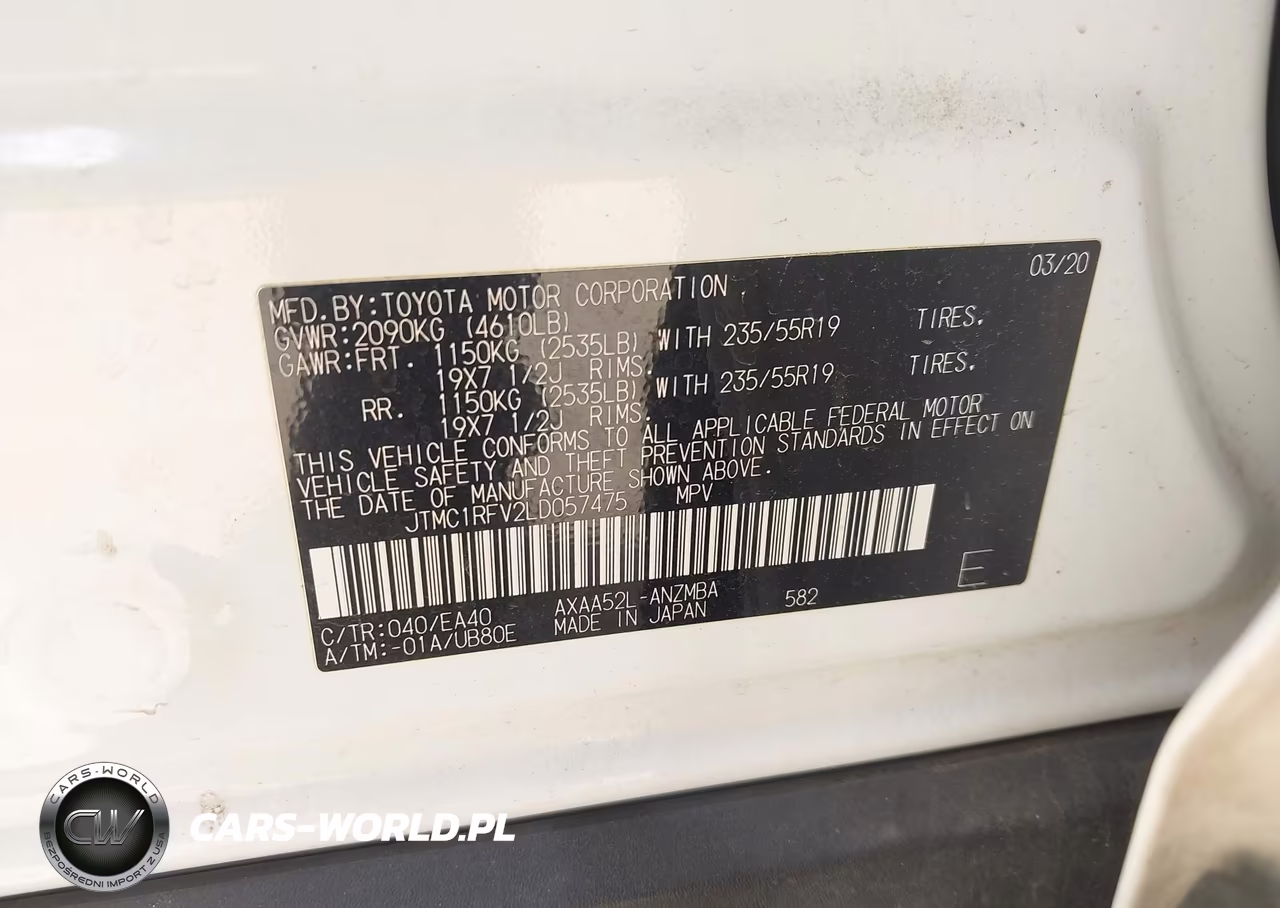 2020 Toyota Rav4 Xle Premium VIN:JTMC1RFV2LD057475 - 9