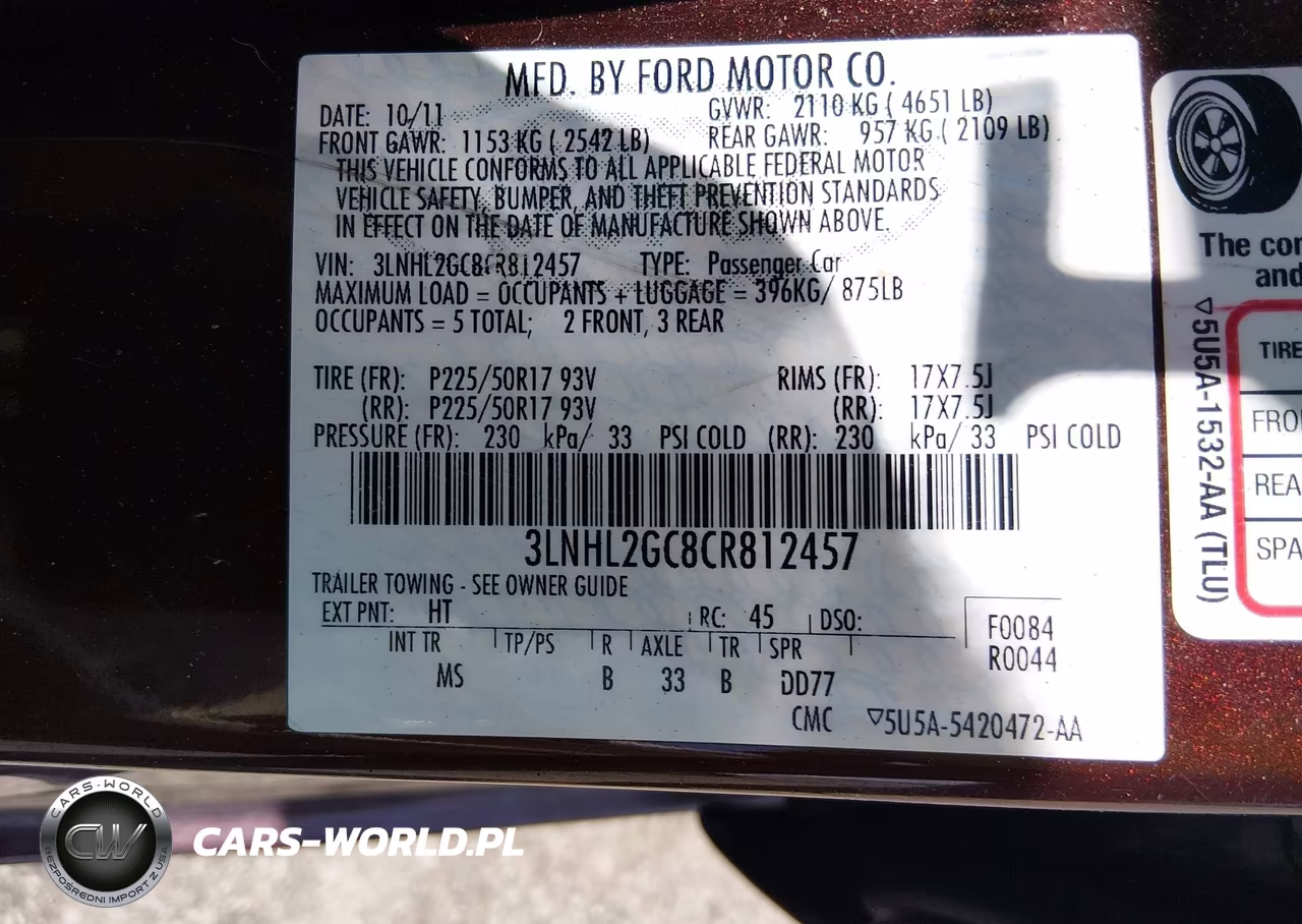 2012 Lincoln Mkz VIN:3LNHL2GC8CR812457 - 9