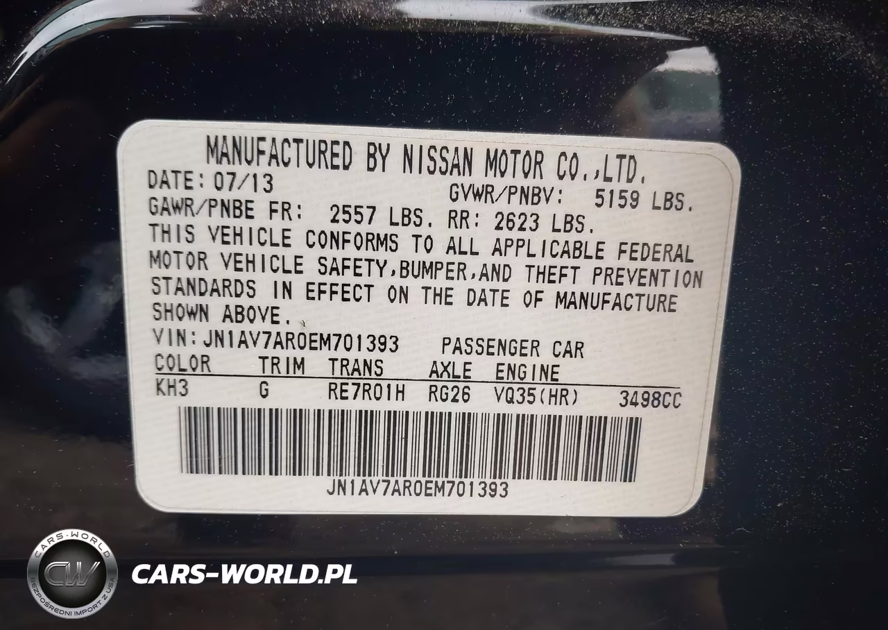2014 Infiniti Q50 Hybrid Sport VIN:JN1AV7AR0EM701393 - 9