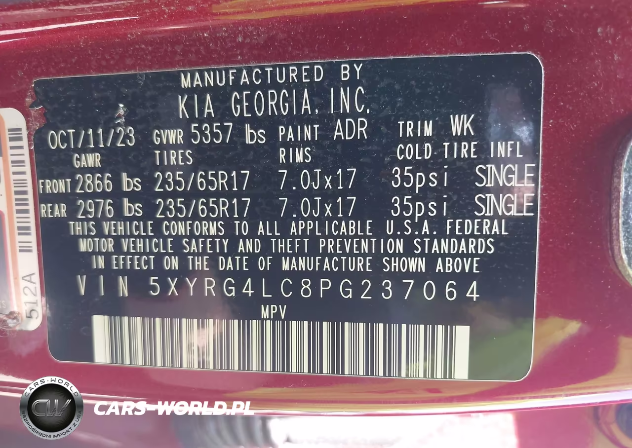 2023 Kia Sorento Lx VIN:5XYRG4LC8PG237064 - 9