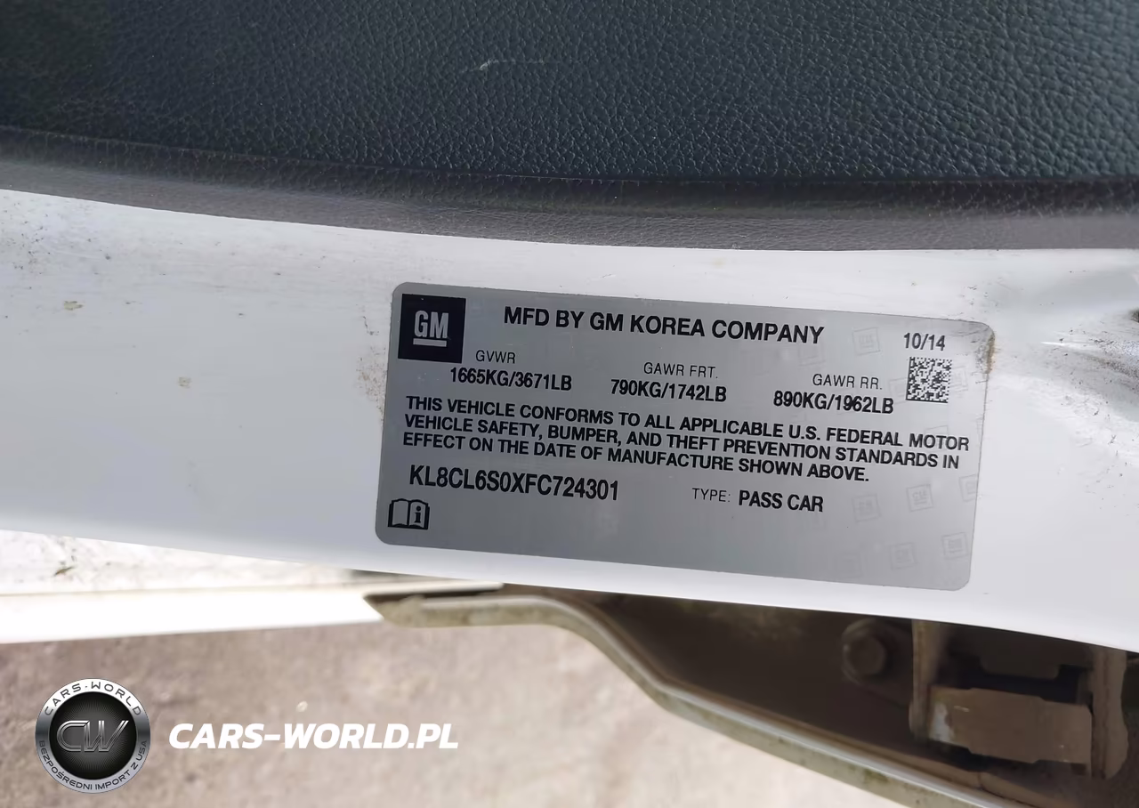 2015 Chevrolet Spark Ev 2Lt VIN:KL8CL6S0XFC724301 - 9