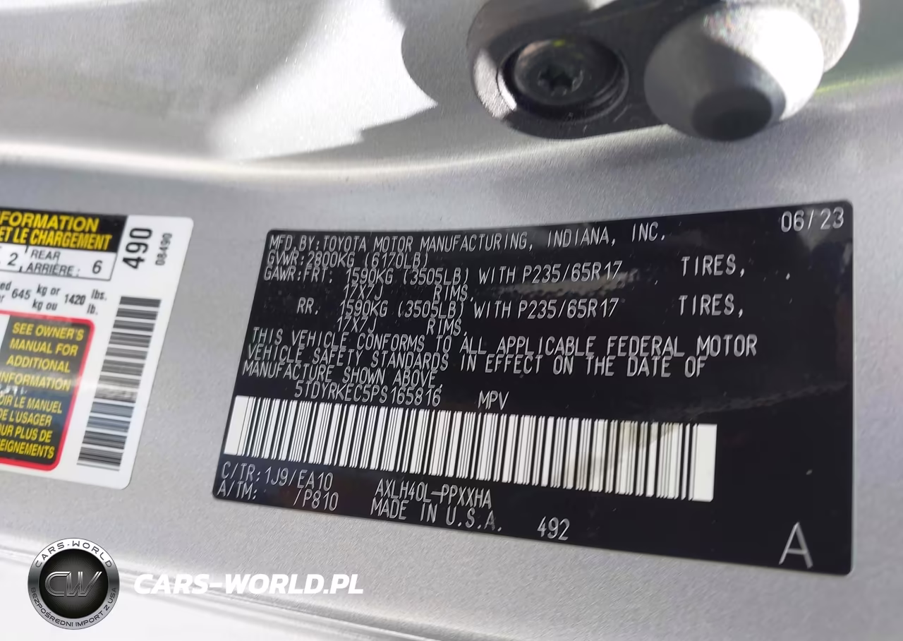 2023 Toyota Sienna Xle VIN:5TDYRKEC5PS165816 - 9