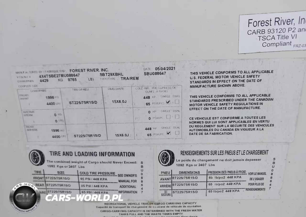 2021 Forest River Salem Laminated Towa VIN:4X4TSBE27MU088647 - 9