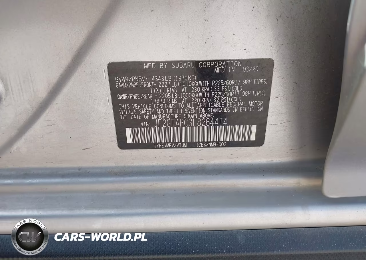 2020 Subaru Crosstrek Premium VIN:JF2GTAPC3L8264414 - 9