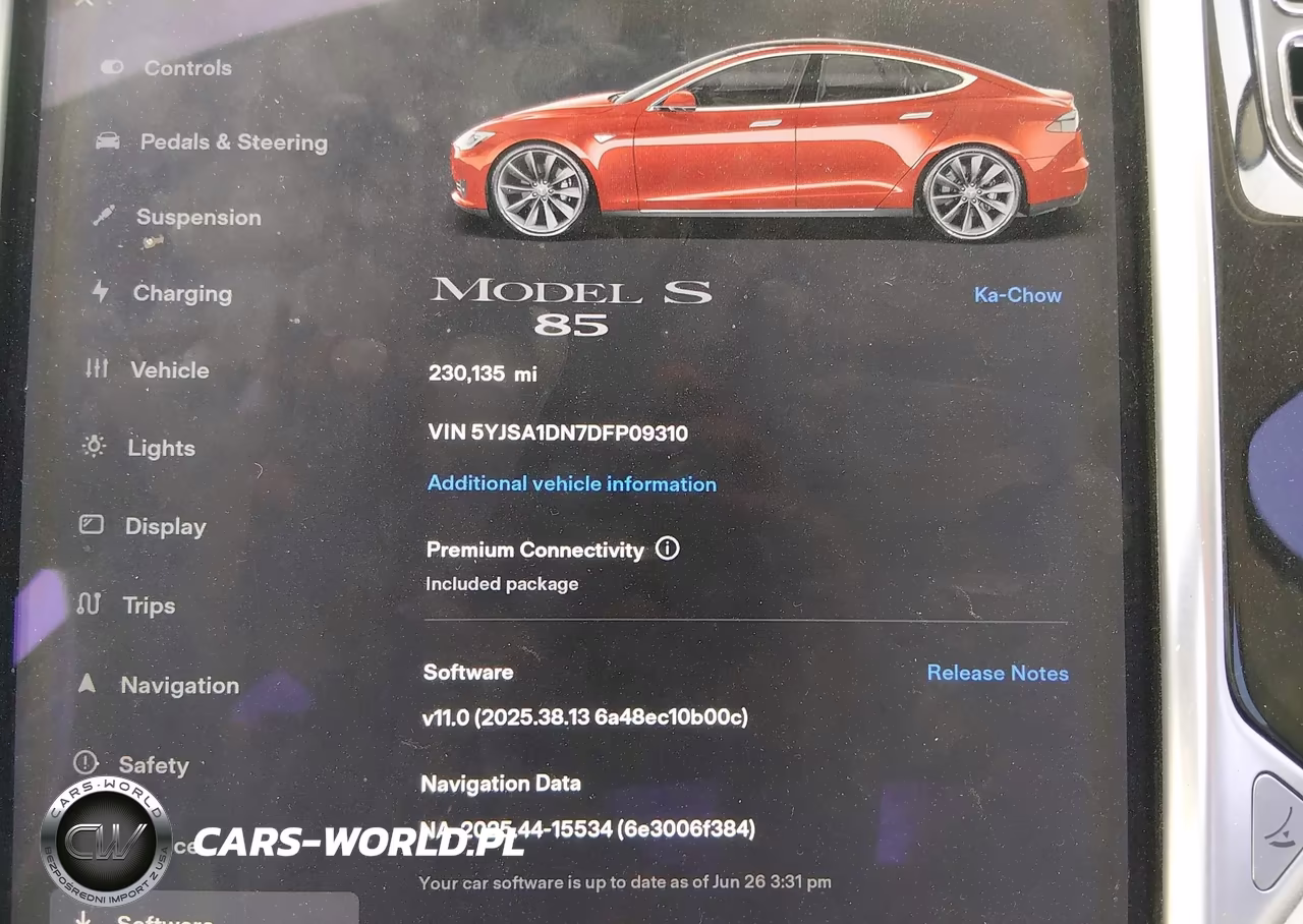 2013 Tesla Model S VIN:5YJSA1DN7DFP09310 - 15