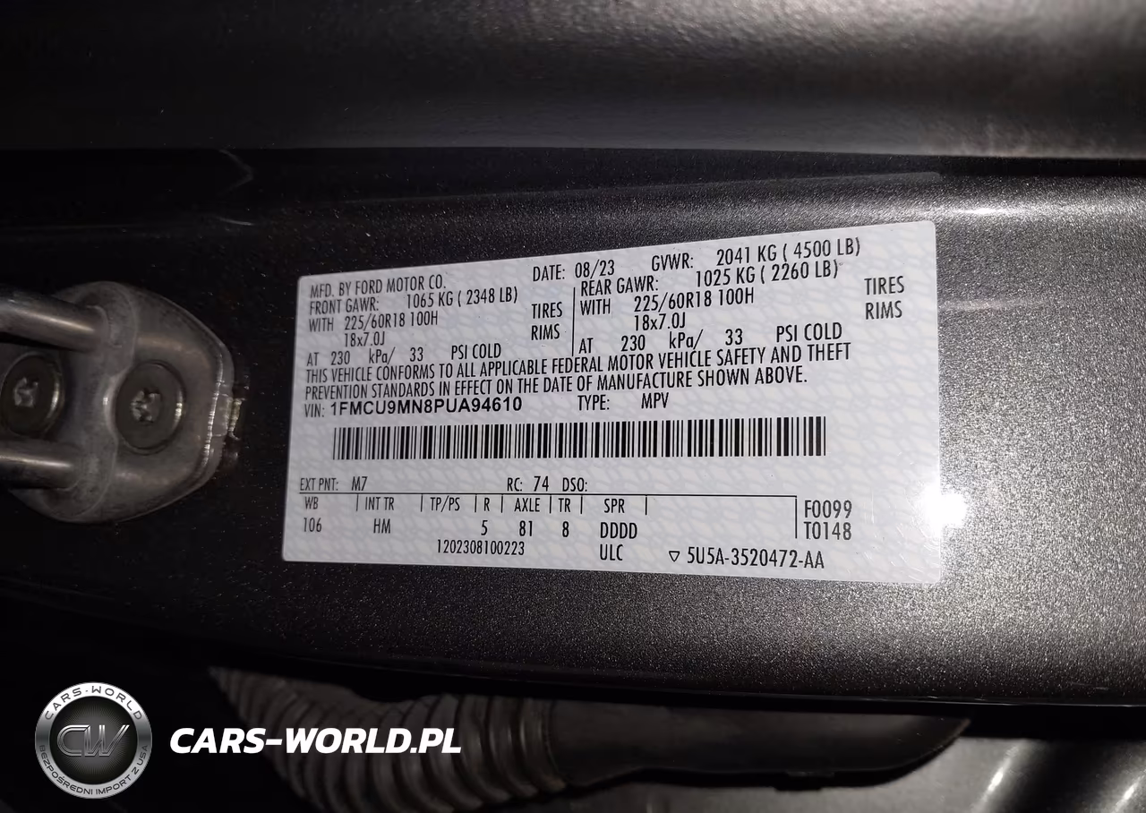 2023 Ford Escape St-Line VIN:1FMCU9MN8PUA94610 - 9