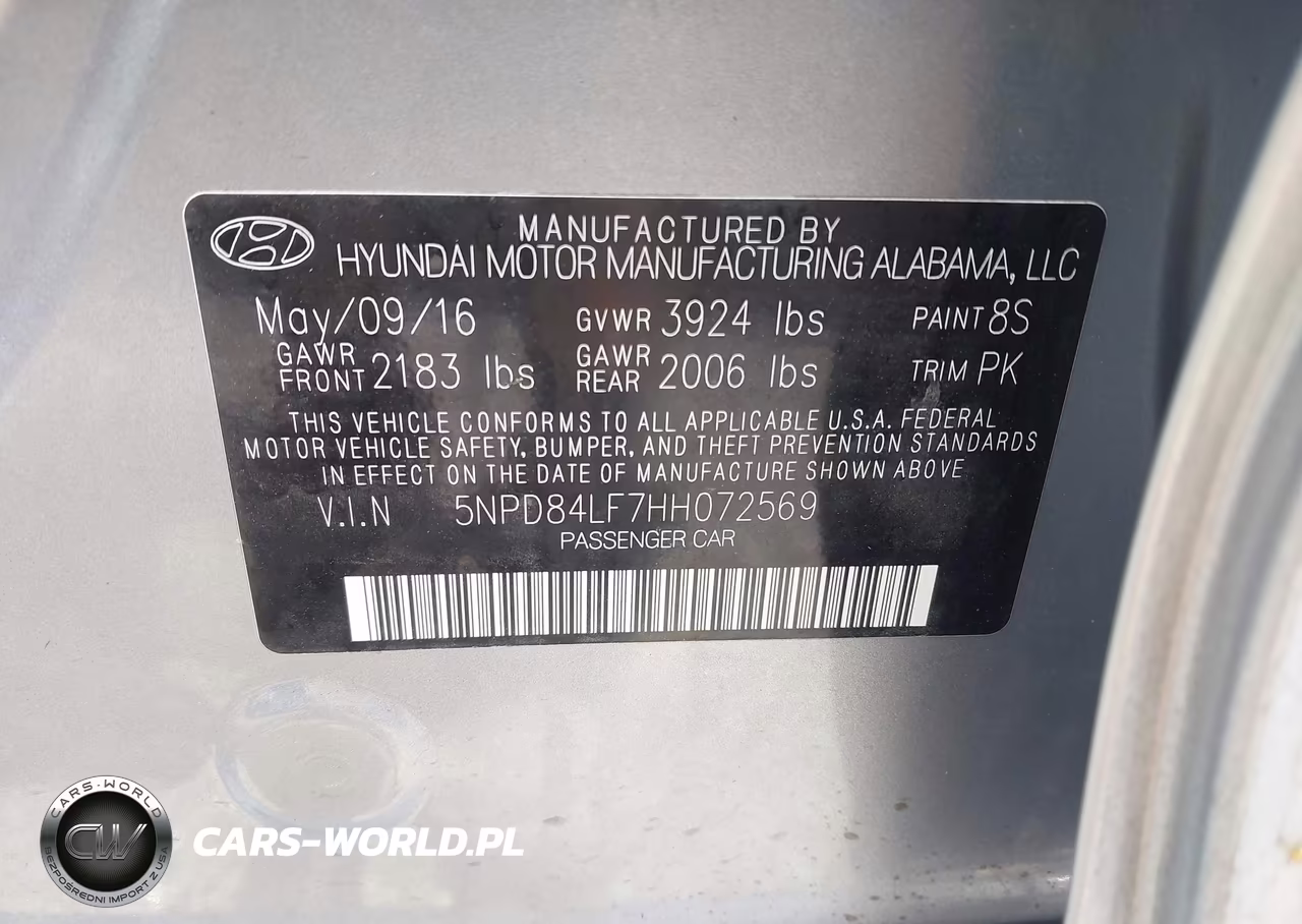 2017 Hyundai Elantra Se VIN:5NPD84LF7HH072569 - 9