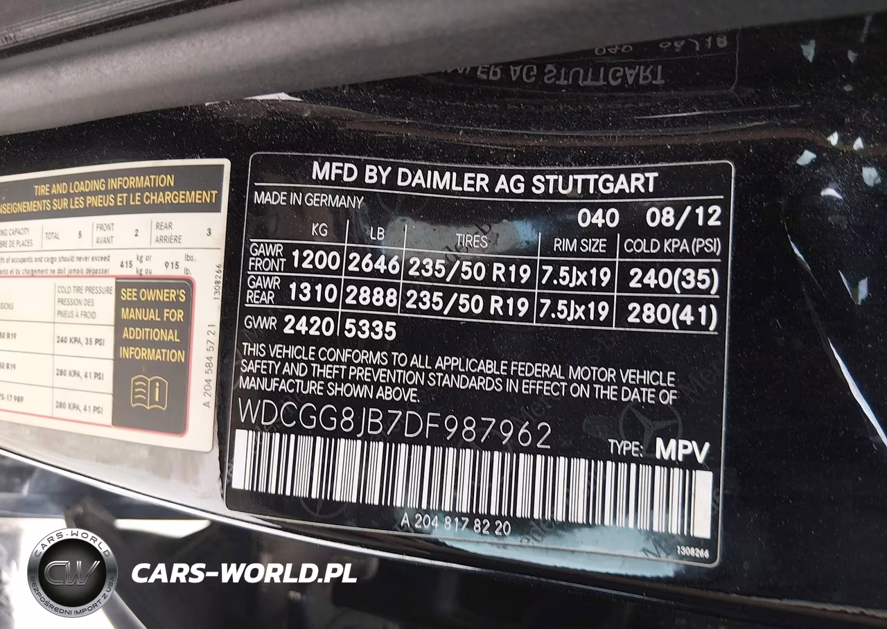 2013 Mercedes-Benz Glk 350 4Matic VIN:WDCGG8JB7DF987962 - 9