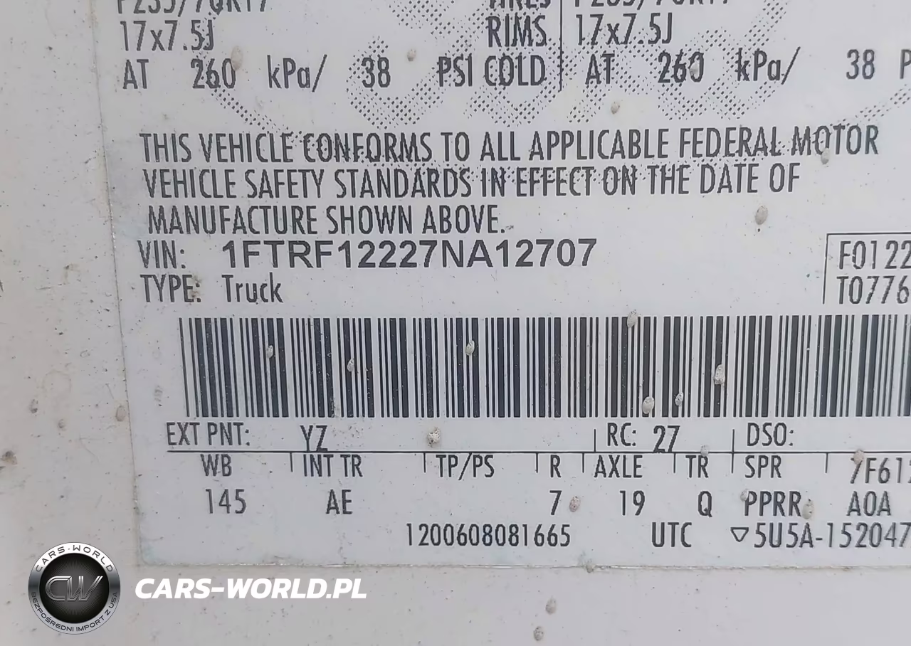 2007 Ford F-150 Stx-Xl-Xlt VIN:1FTRF12227NA12707 - 9