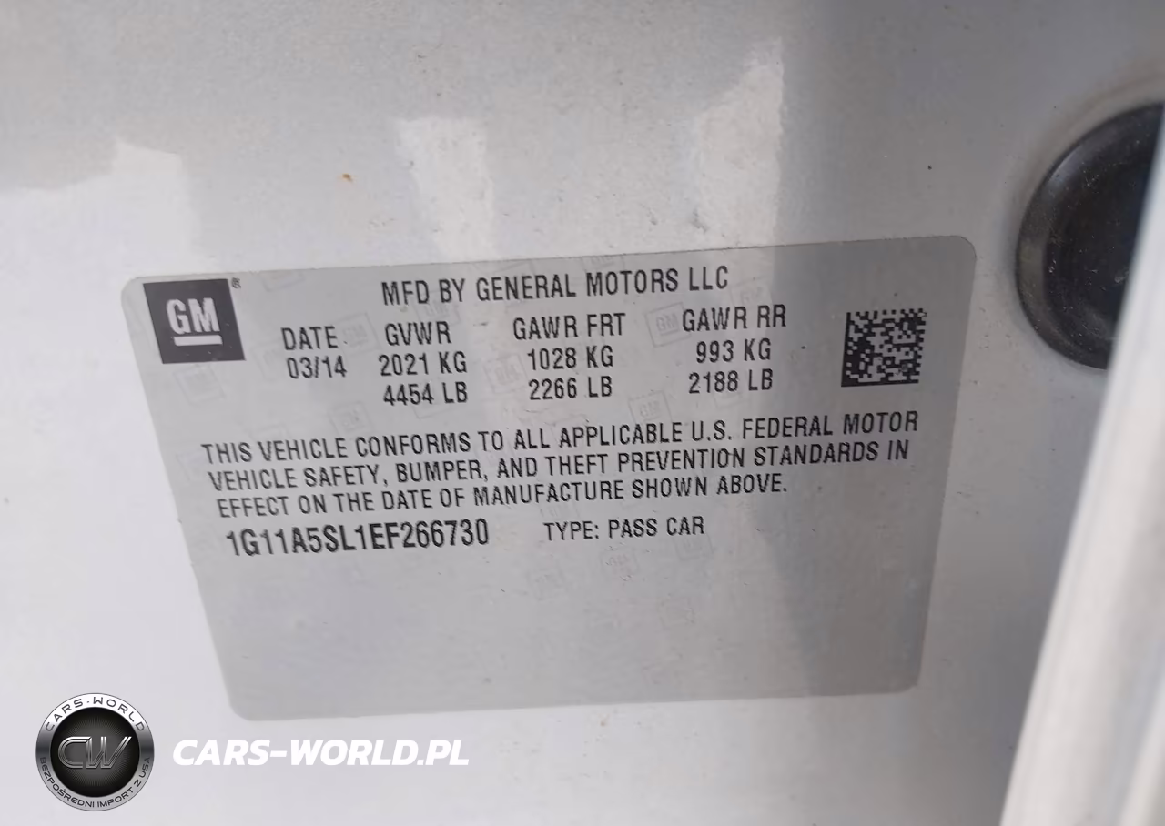 2014 Chevrolet Malibu 1Fl VIN:1G11A5SL1EF266730 - 9