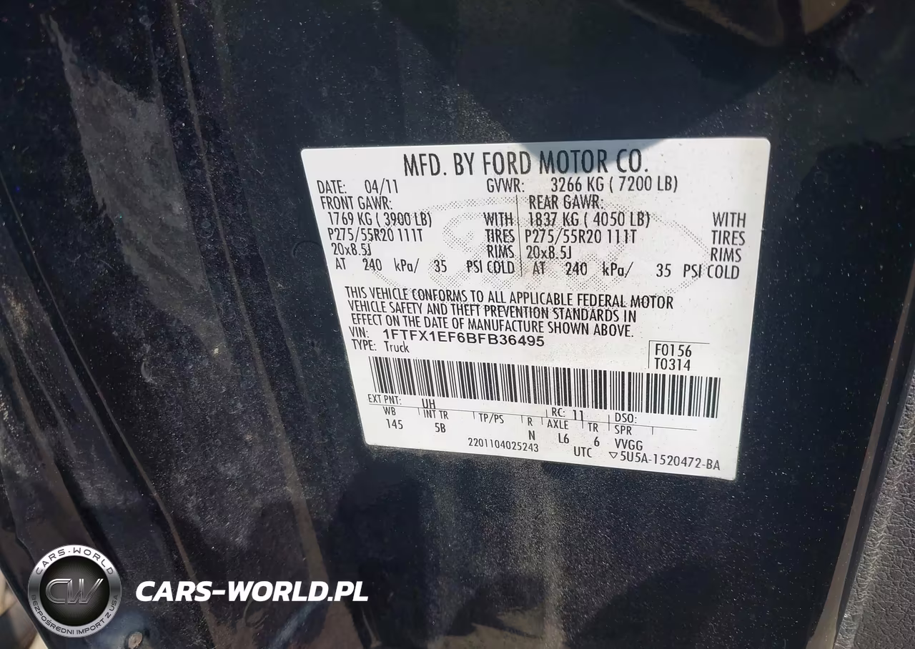 2011 Ford F-150 Fx4-Lariat-Stx-Xl-Xlt VIN:1FTFX1EF6BFB36495 - 9