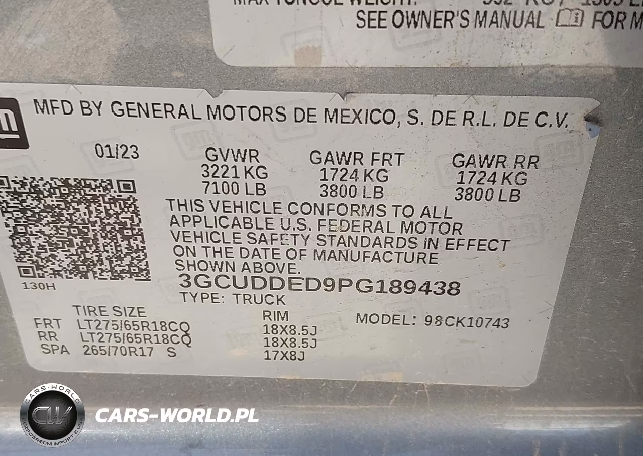 2023 Chevrolet Silverado 1500 4Wd Standard Bed Lt VIN:3GCUDDED9PG189438 - 9