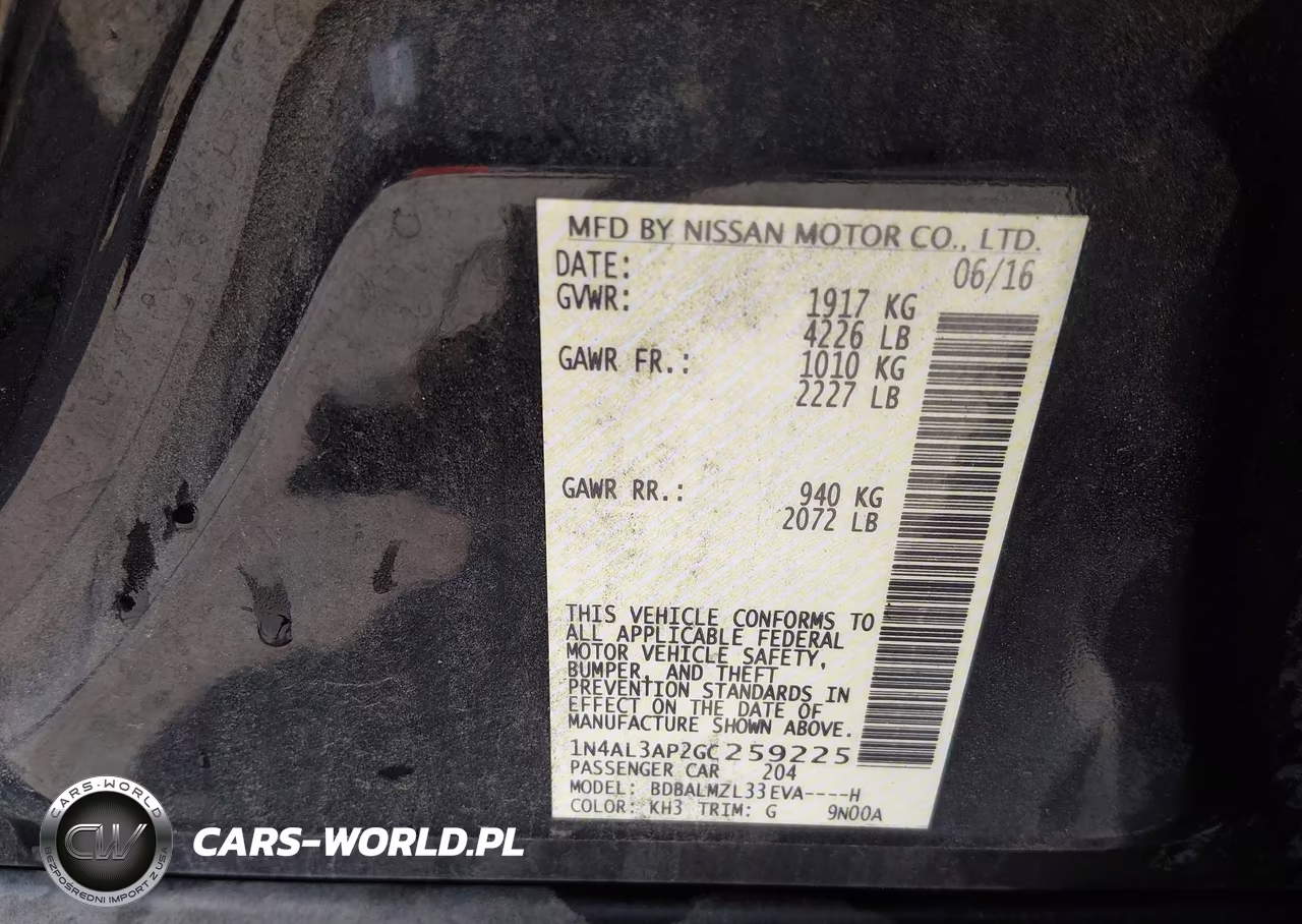 2016 Nissan Altima 2.5 Sv VIN:1N4AL3AP2GC259225 - 9
