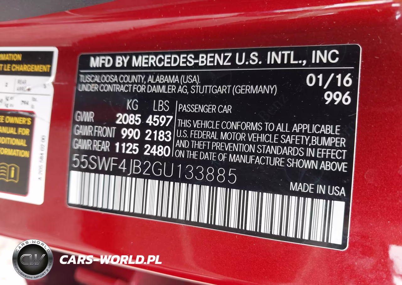 2016 Mercedes-Benz C 300 VIN:55SWF4JB2GU133885 - 9