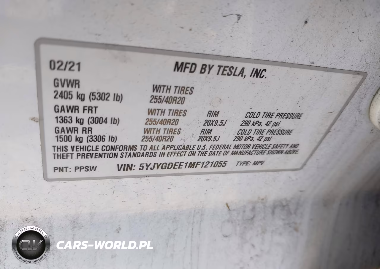 2021 Tesla Model Y Long Range Dual Motor All-Wheel Drive VIN:5YJYGDEE1MF121055 - 9