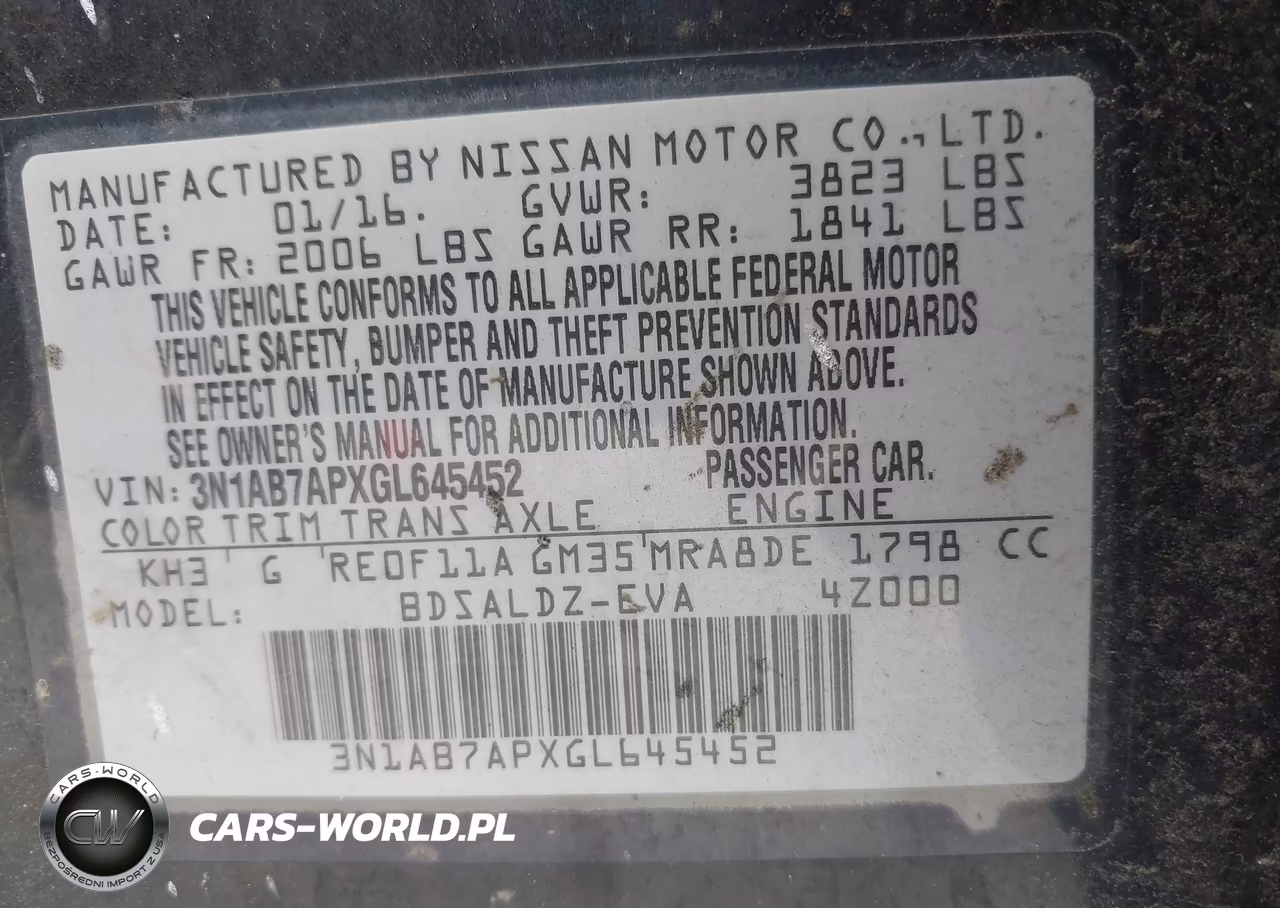 2016 Nissan Sentra Fe+ S-S-Sl-Sr-Sv VIN:3N1AB7APXGL645452 - 9