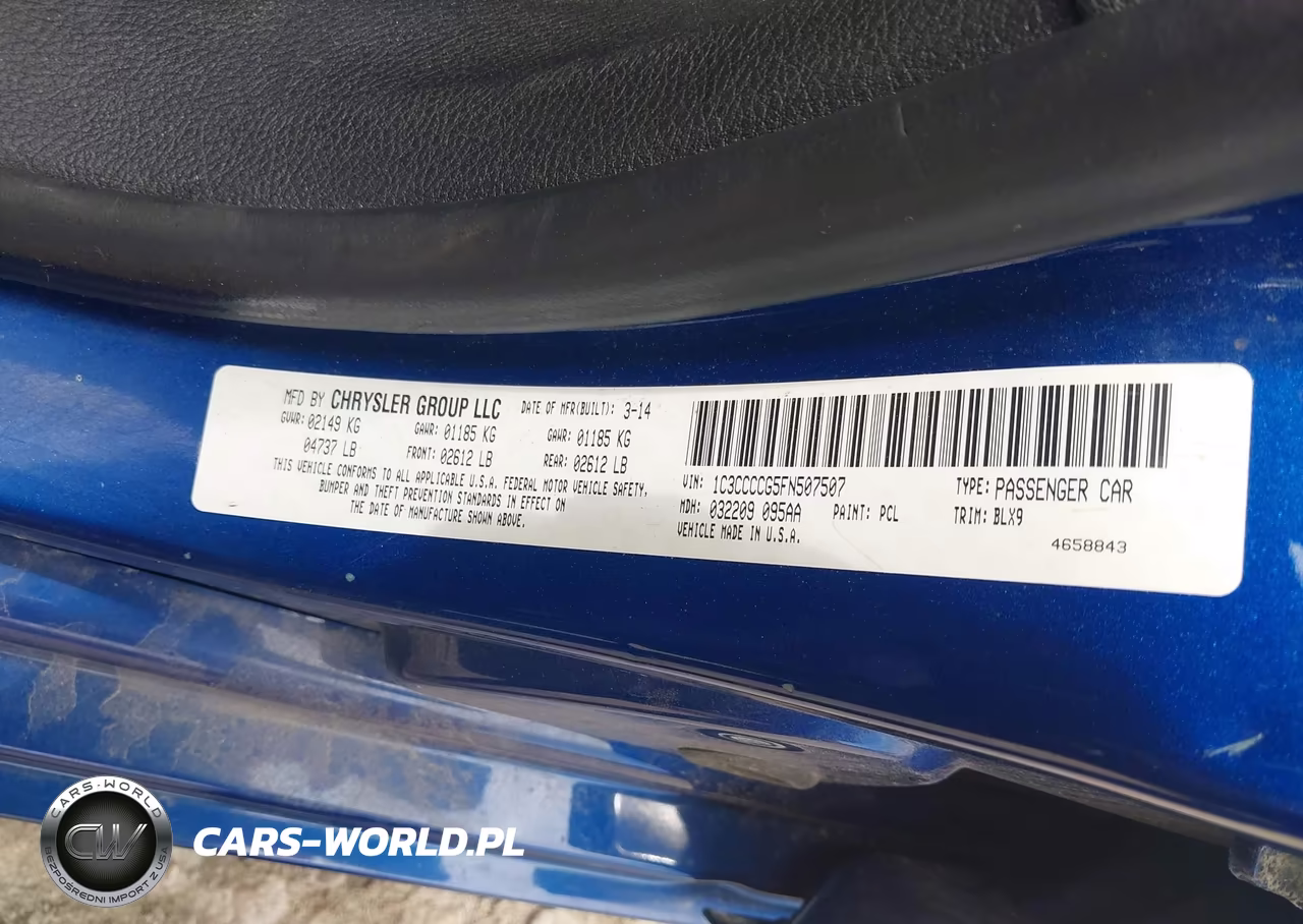 2015 Chrysler 200 C VIN:1C3CCCCG5FN507507 - 9
