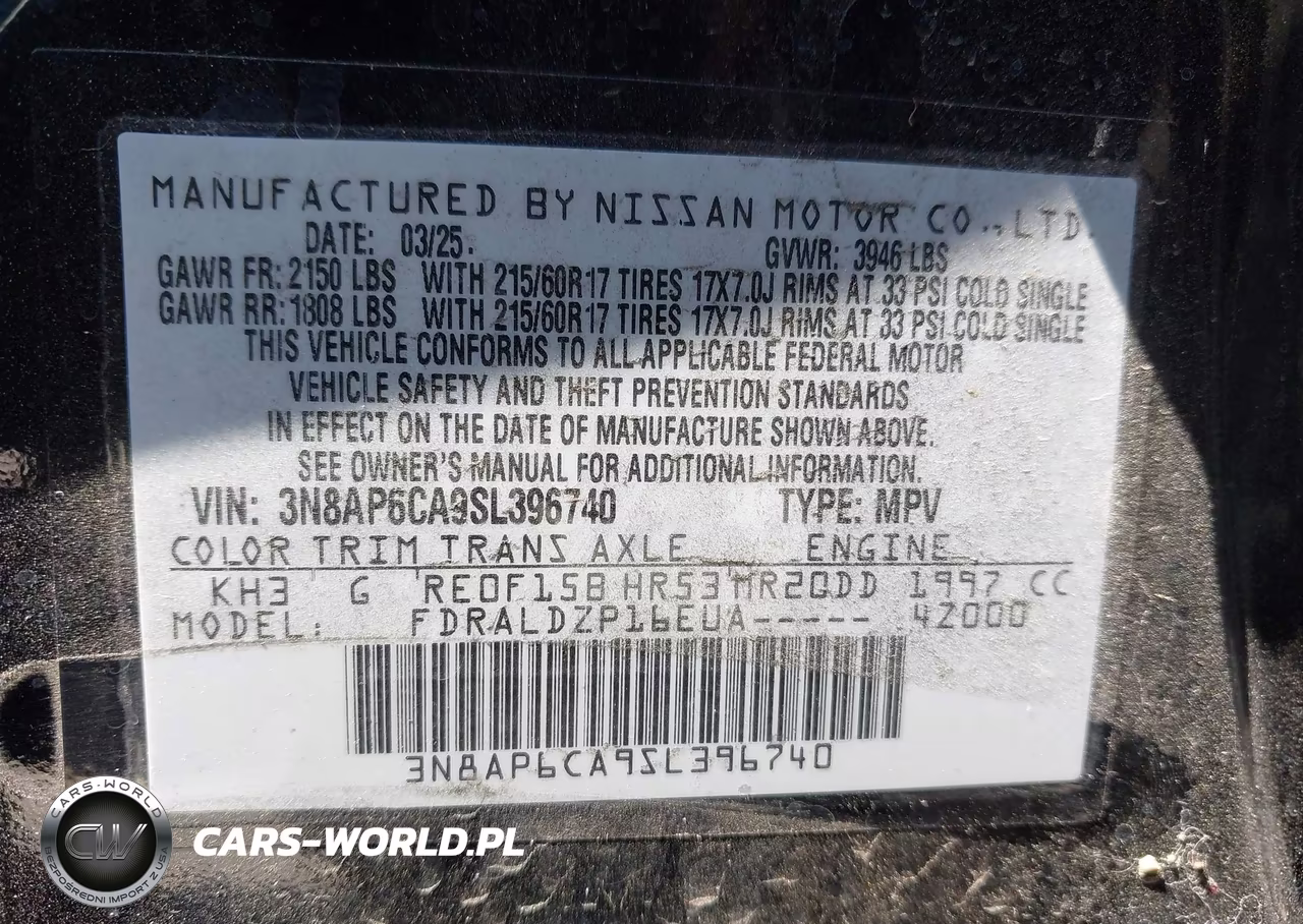 2025 Nissan Kicks Sv Fwd VIN:3N8AP6CA9SL396740 - 9