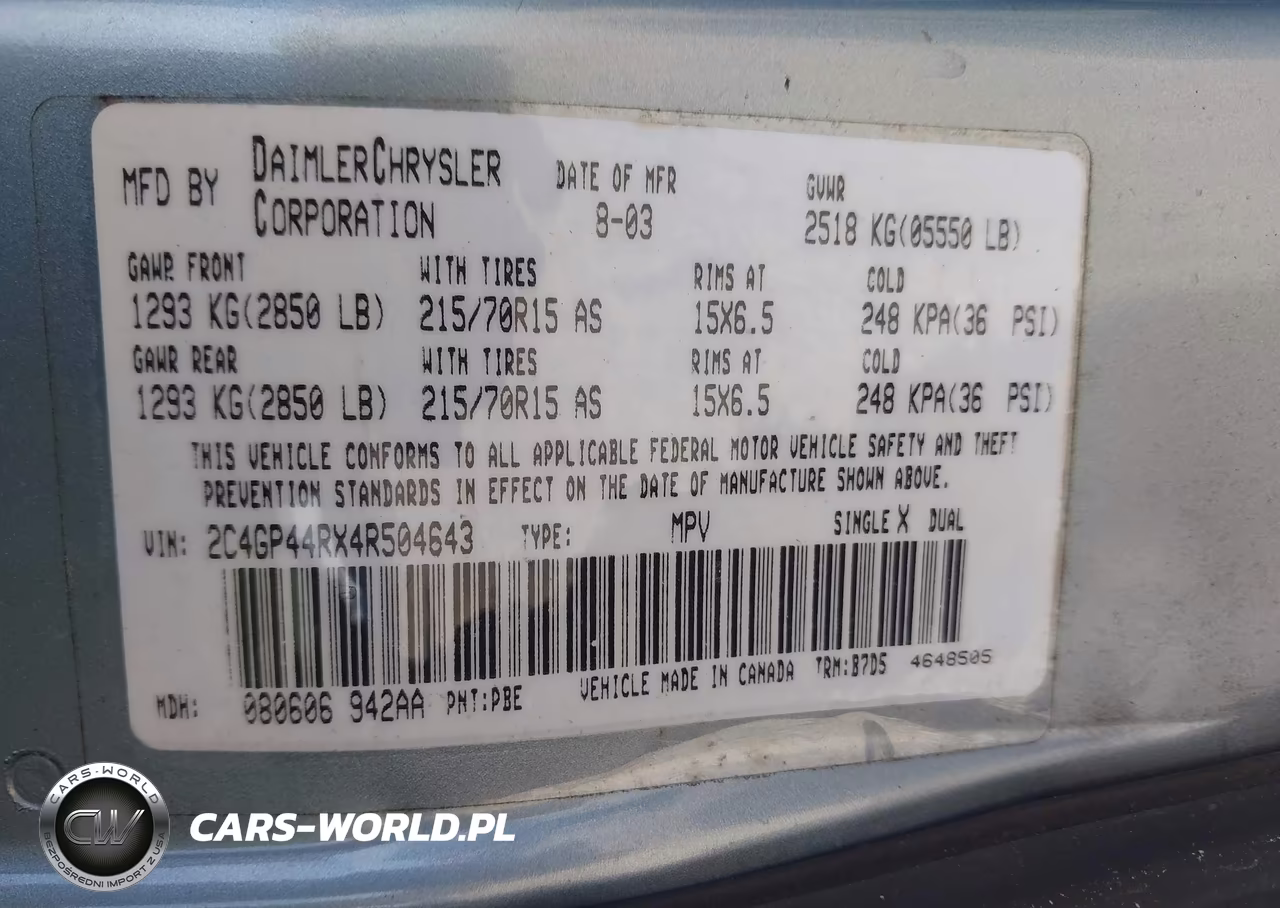 2004 Chrysler Town & Country Lx VIN:2C4GP44RX4R504643 - 9