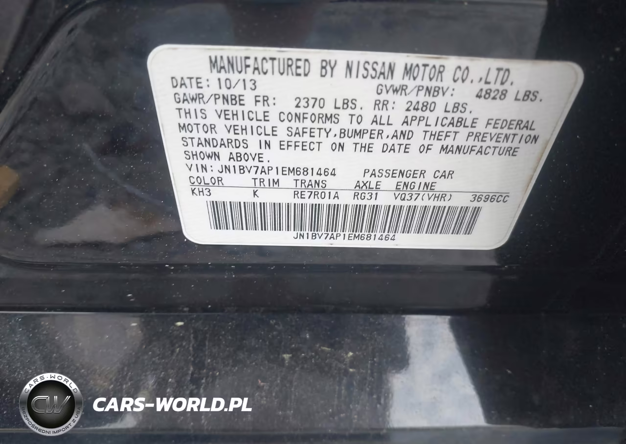 2014 Infiniti Q50 Sport VIN:JN1BV7AP1EM681464 - 9