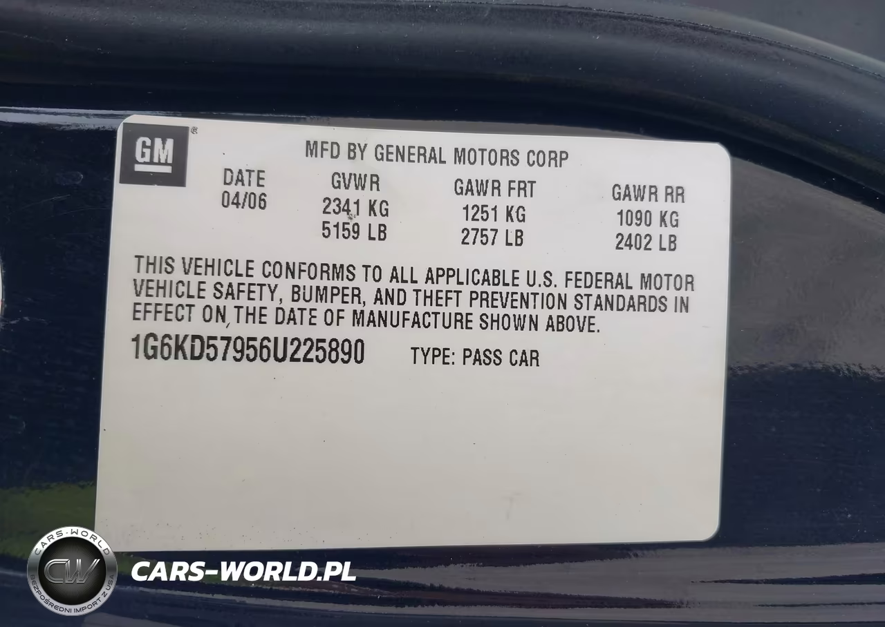 2006 Cadillac Dts 1Se VIN:1G6KD57956U225890 - 9