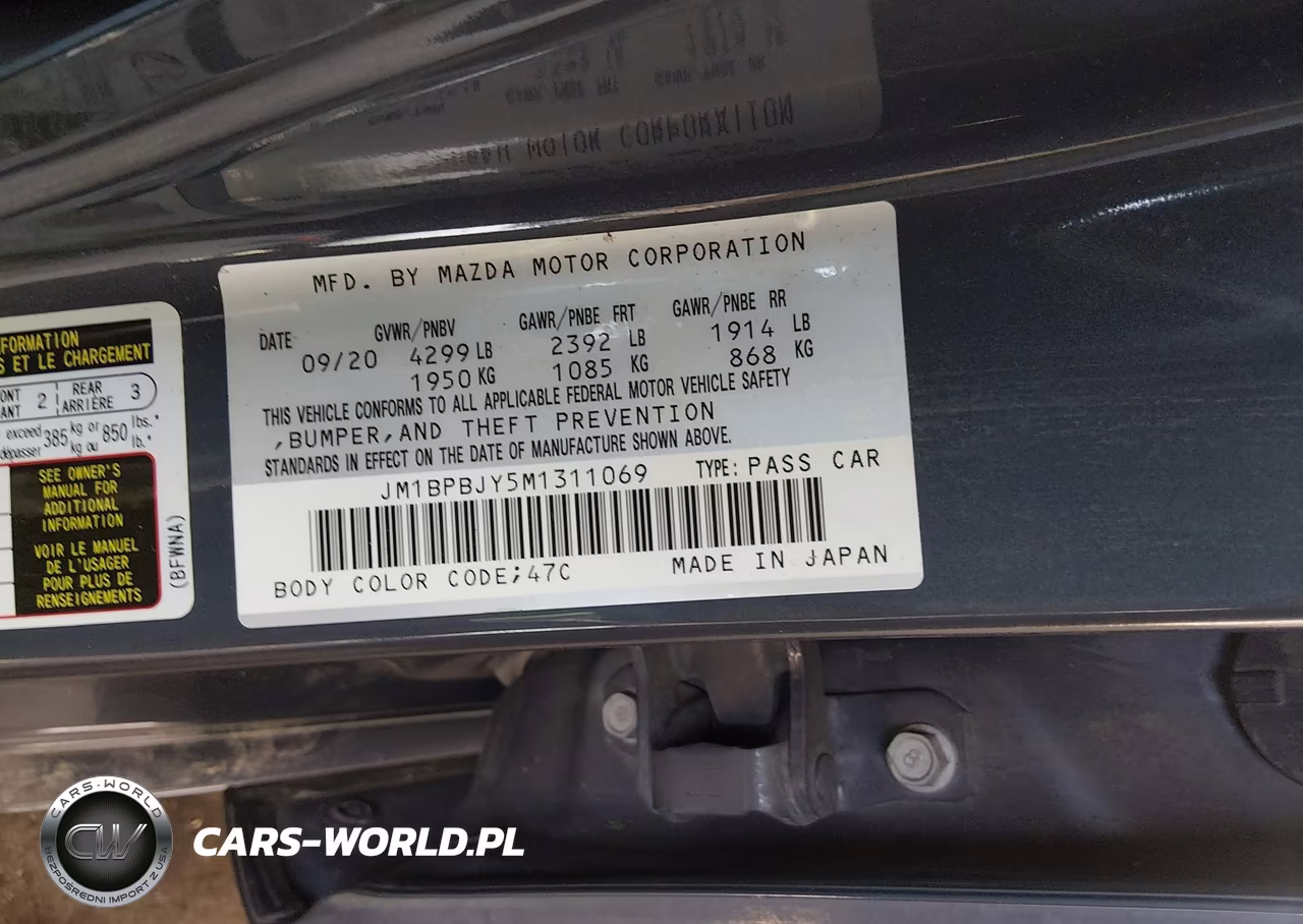 2021 Mazda Mazda3 2.5 Turbo VIN:JM1BPBJY5M1311069 - 9