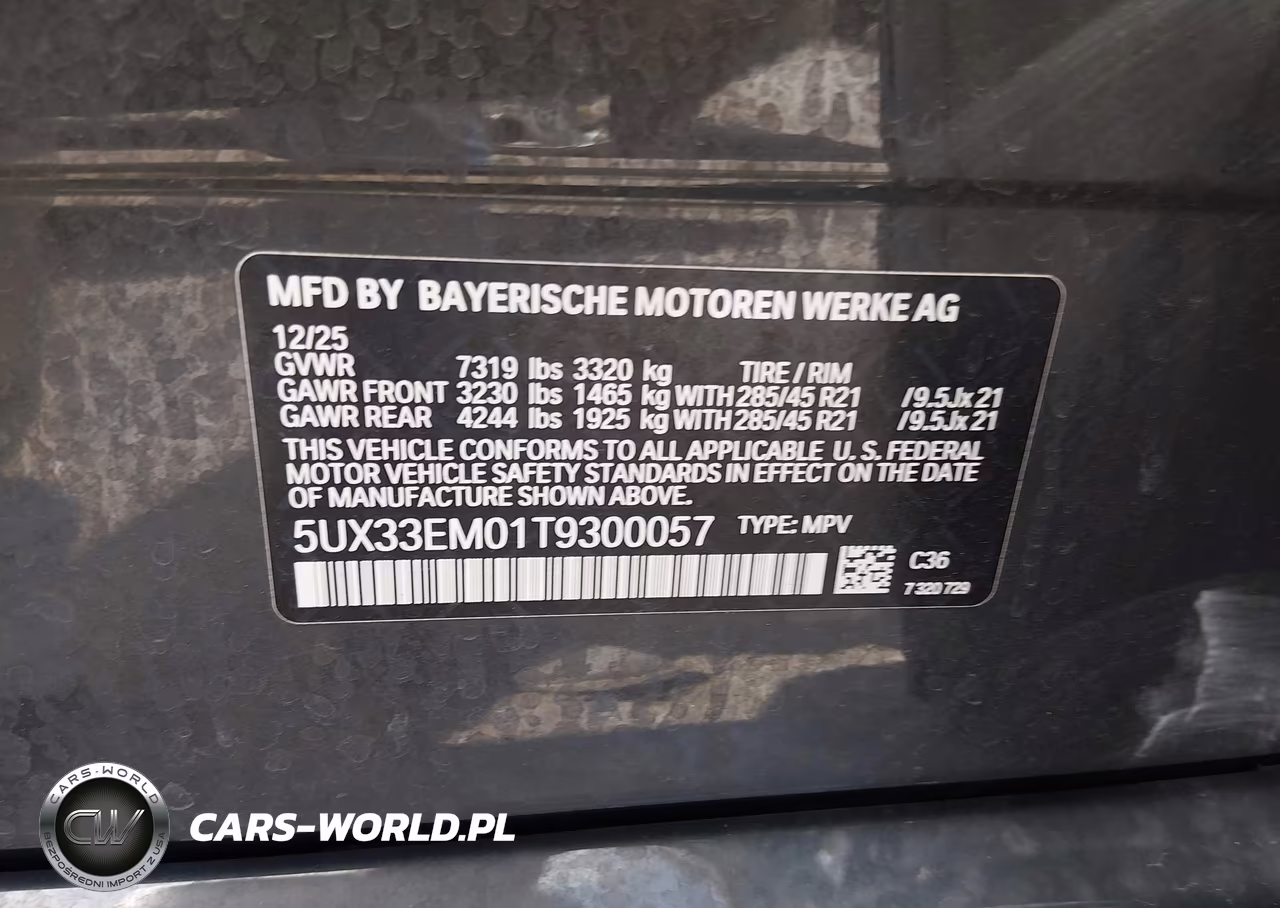 2026 BMW X7 M60I VIN:5UX33EM01T9300057 - 9