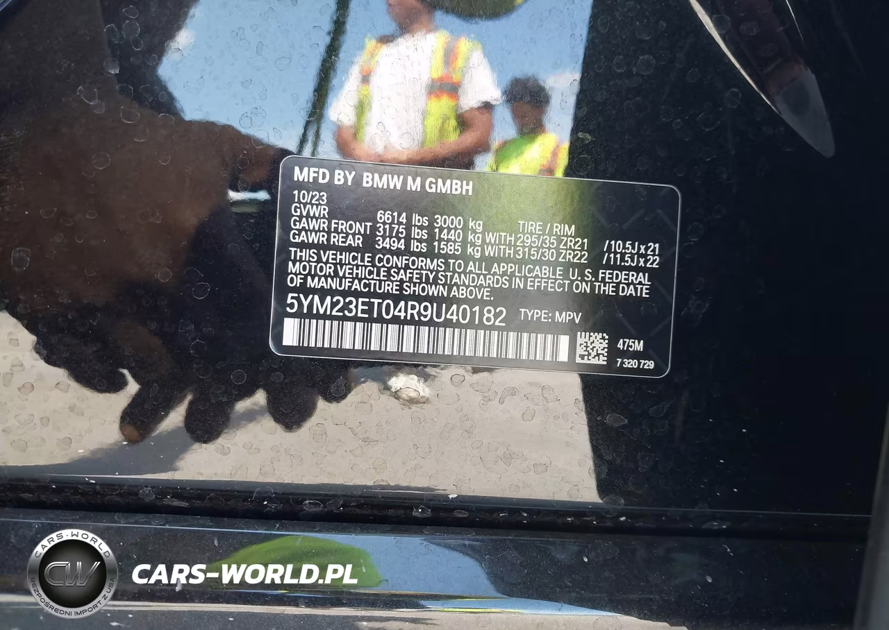 2024 BMW X6 M VIN:5YM23ET04R9U40182 - 9