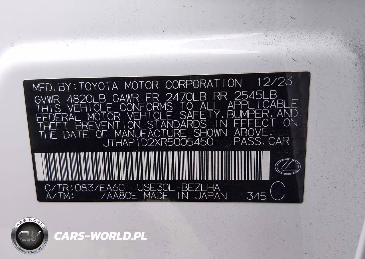 2024 Lexus Is 500 F Sport Performance Premium VIN:JTHAP1D2XR5005450 - 9