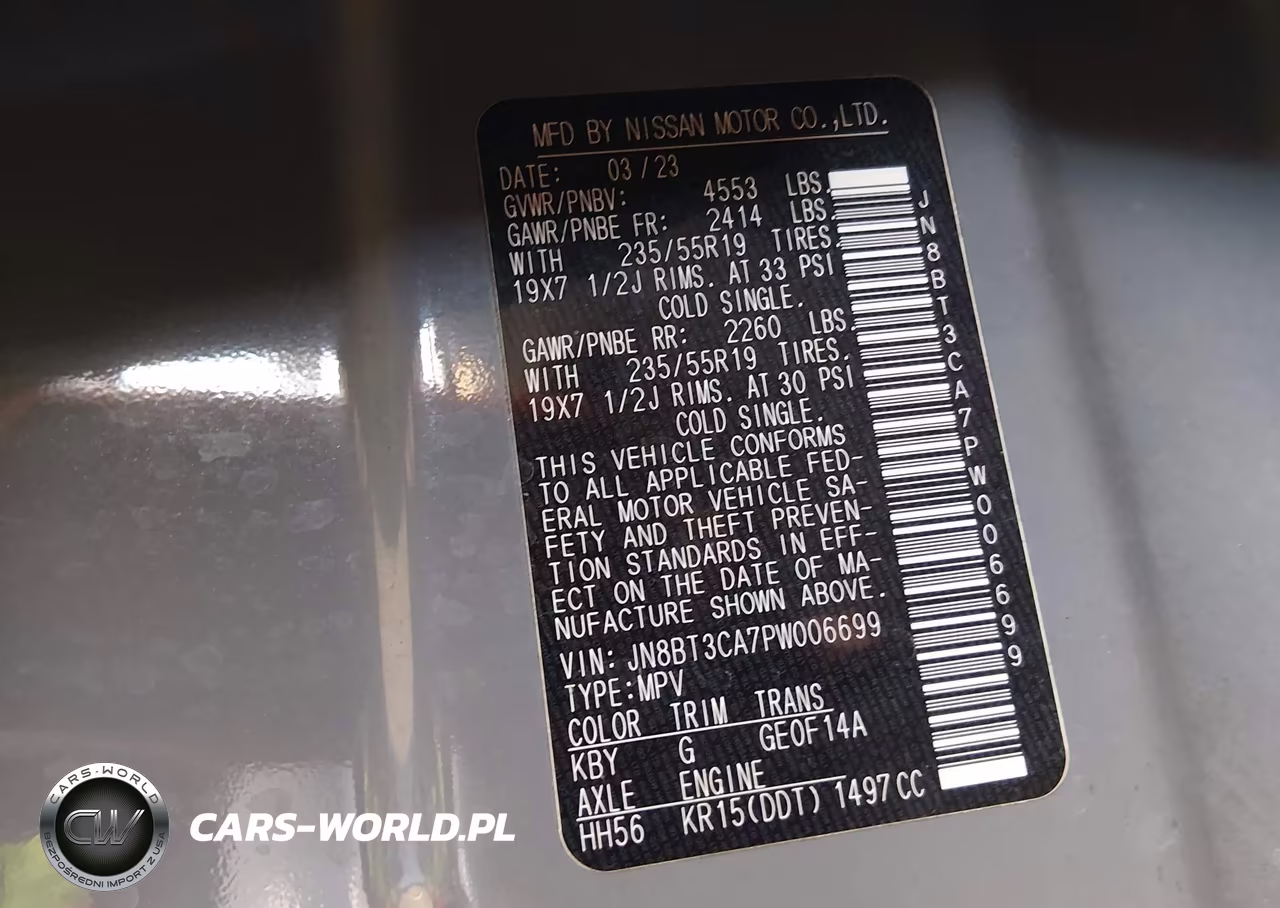 2023 Nissan Rogue Sl Fwd VIN:JN8BT3CA7PW006699 - 9