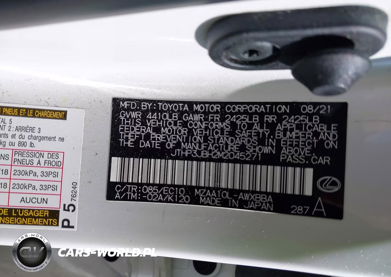 2021 Lexus Ux 200 VIN:JTHP3JBH2M2045271 - 9