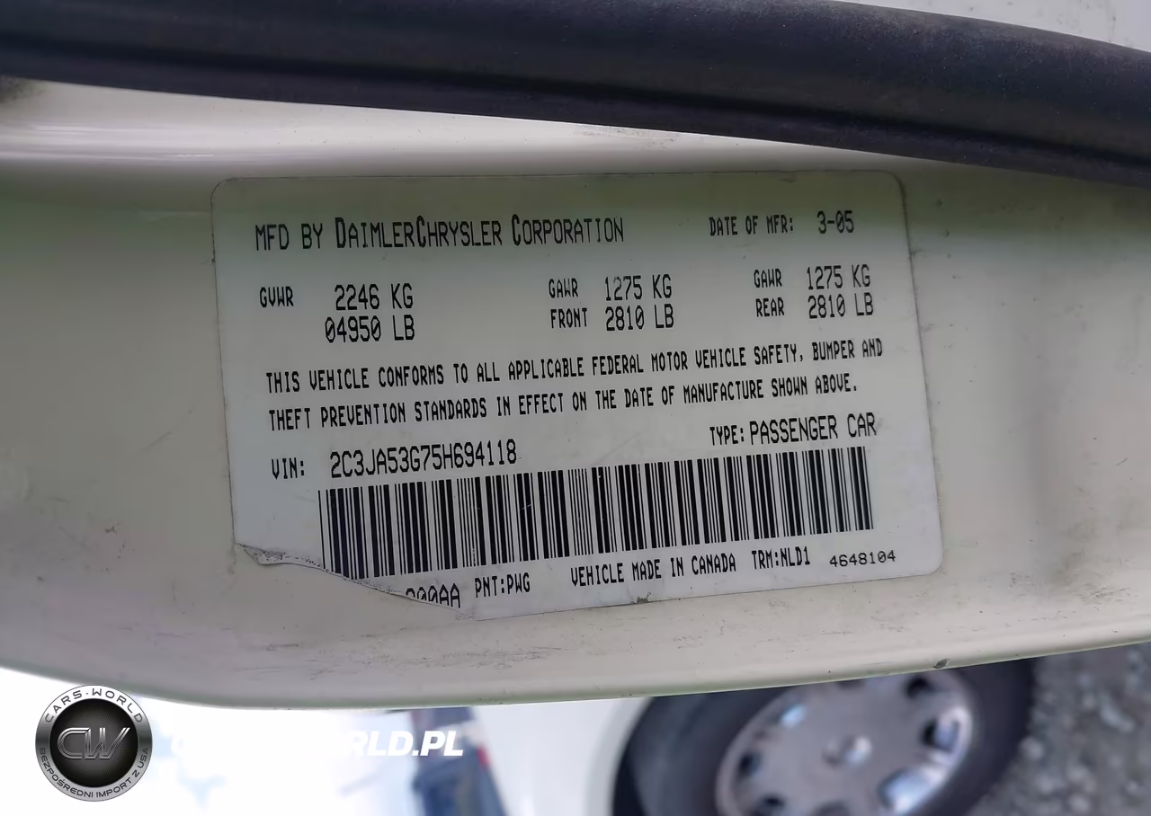 2005 Chrysler 300 Touring VIN:2C3JA53G75H694118 - 9