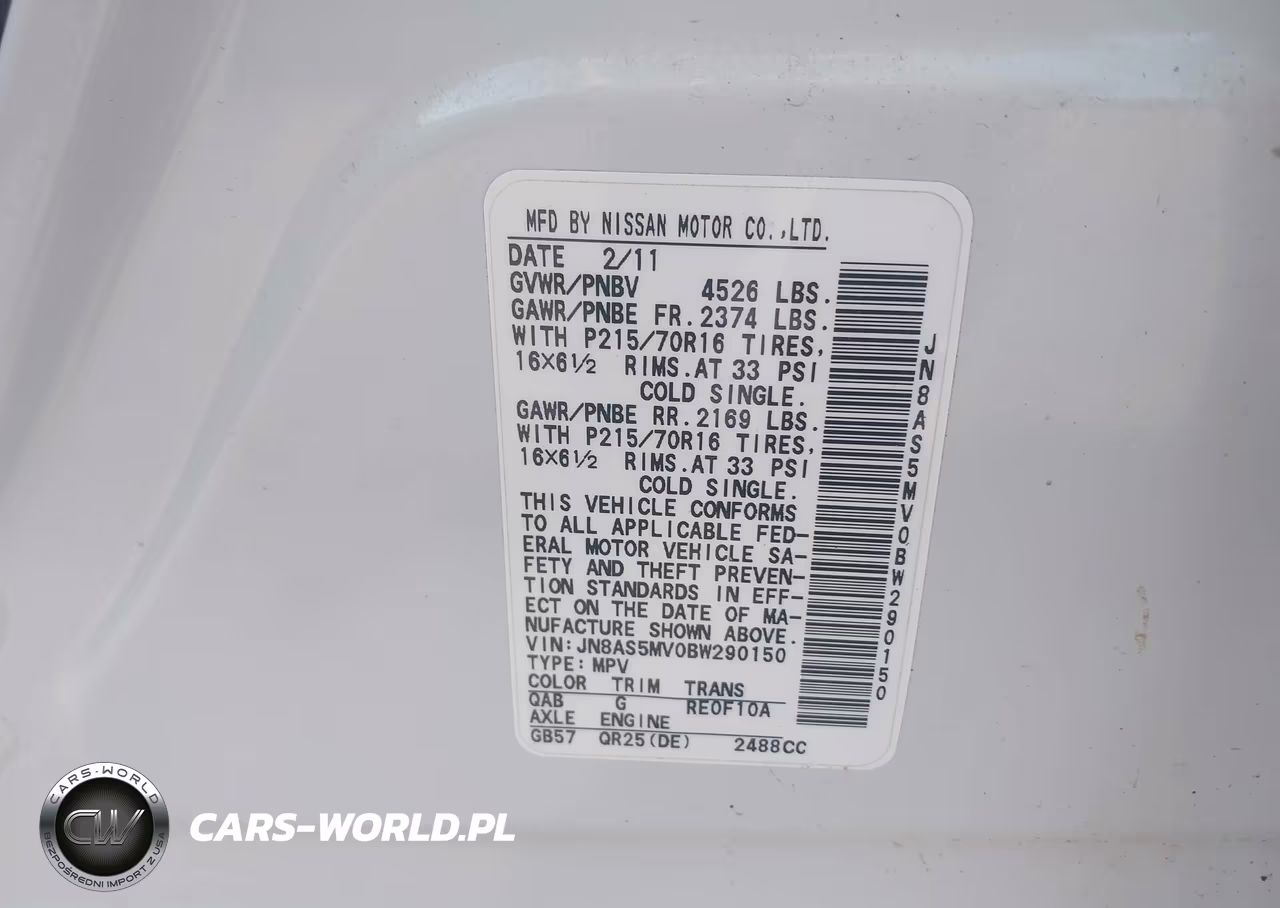 2011 Nissan Rogue S VIN:JN8AS5MV0BW290150 - 9